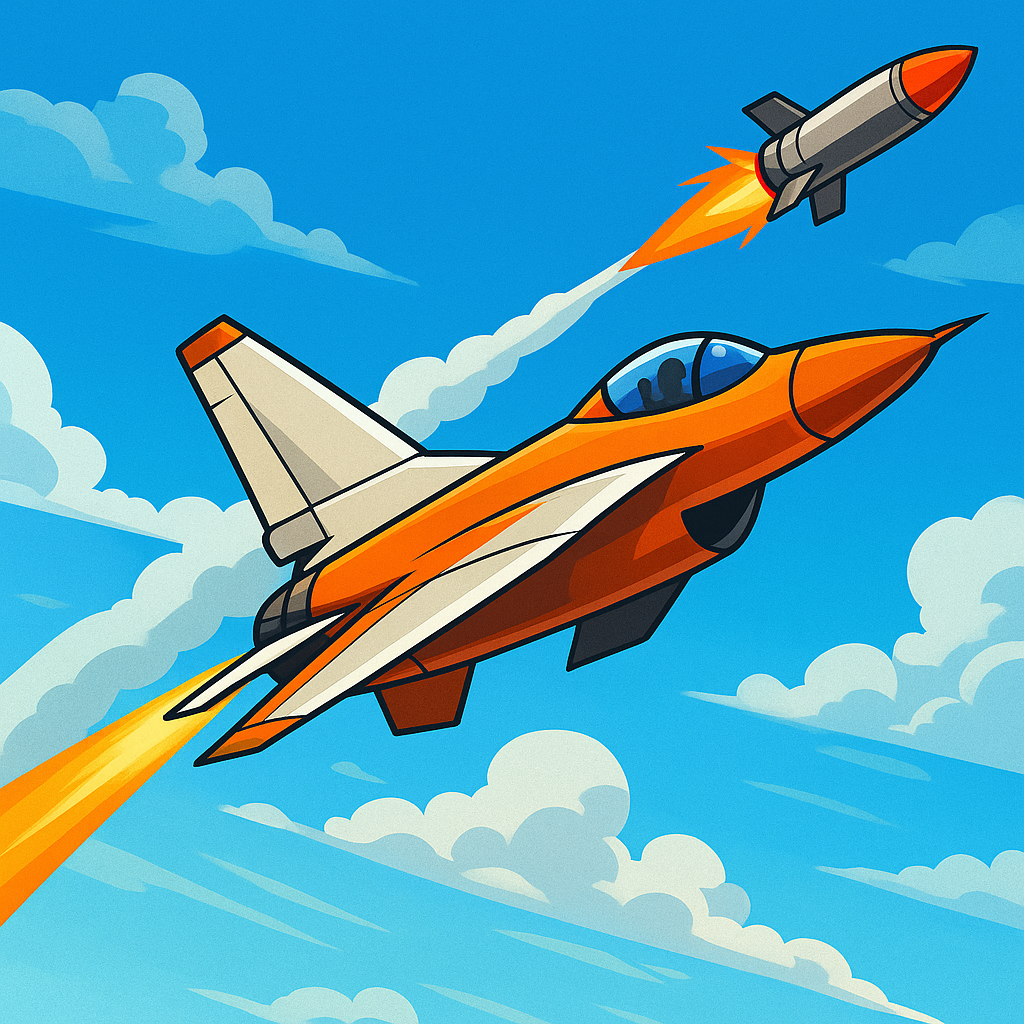 Airplane Missile Escape: Storm